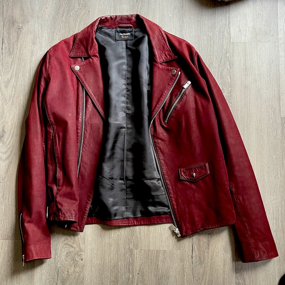 Suede Kooples biker jacket. I wore 5 times but now it’s too small.